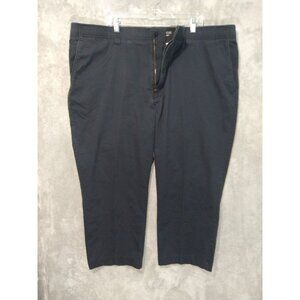 Oak Hill Pants Mens 48x28 Blue Chino Tech Straight Fit Flat Front High Rise